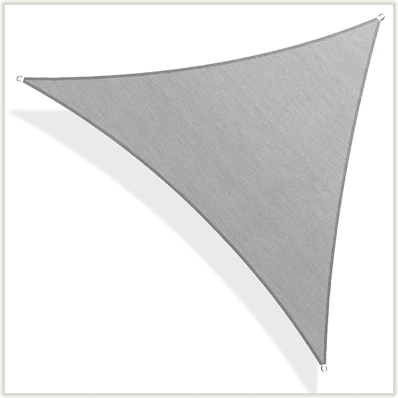 ColourTree 16' x 16' x 22.6' Grey Right Triangle CTAPRT16 Sun Shade Sail Canopy Mesh Fabric UV Block - Commercial Heavy Duty - 190 GSM - 3 Years Warranty (We Make Custom Size) Home & Garden > Lawn & Garden > Outdoor Living > Outdoor Umbrella & Sunshade Accessories ColourTree Gray 4' x 4' x 4' 