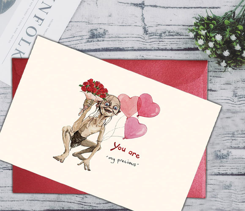 Funny Valentine'S Day Humorous Valentine'S Day Card for Wife Girlfriend Gollum Valentines Day Card Humorous Anniversary Birthday Card for Him Her Christmas Gift for Her You Are My Precious Card Home & Garden > Decor > Seasonal & Holiday Decorations Huras   