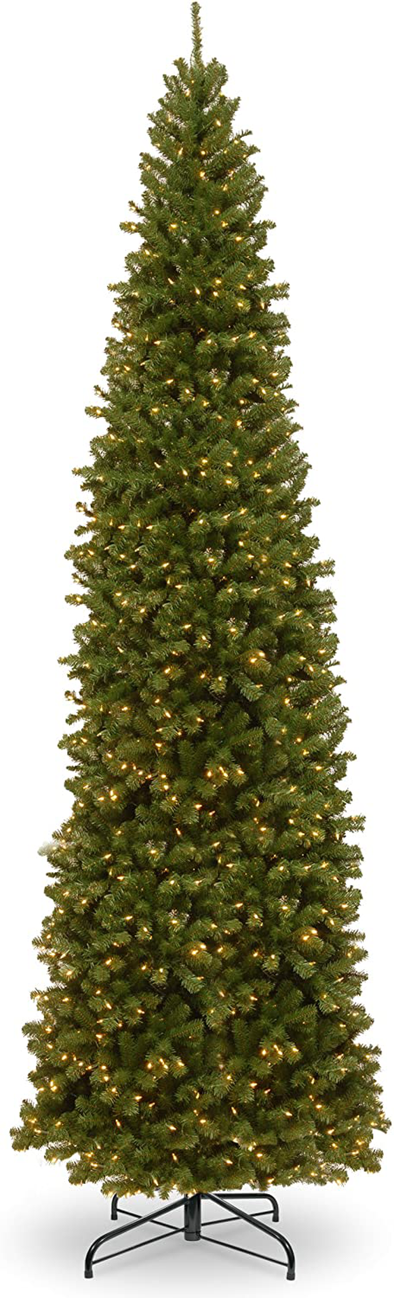 National Tree Company lit Artificial Christmas Tree Includes Pre-Strung White Lights and Stand, North Valley Spruce Pencil Slim-7 ft Home & Garden > Decor > Seasonal & Holiday Decorations > Christmas Tree Stands National Tree 14 ft  