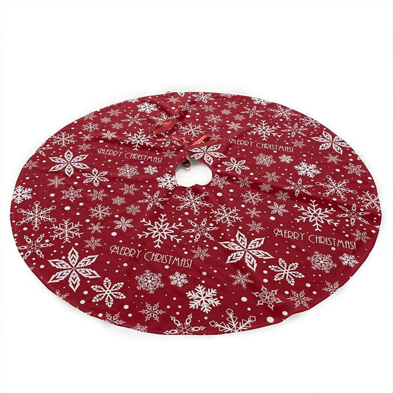 JEEFANS The Nightmare Before Christmas Christmas Tree Skirt, for Xmas Holiday Party Supplies Large Tree Mat Decor, Halloween Ornaments 36 Inch Home & Garden > Decor > Seasonal & Holiday Decorations > Christmas Tree Skirts JEEFANS White Snowflake Printed 36 INCHES 