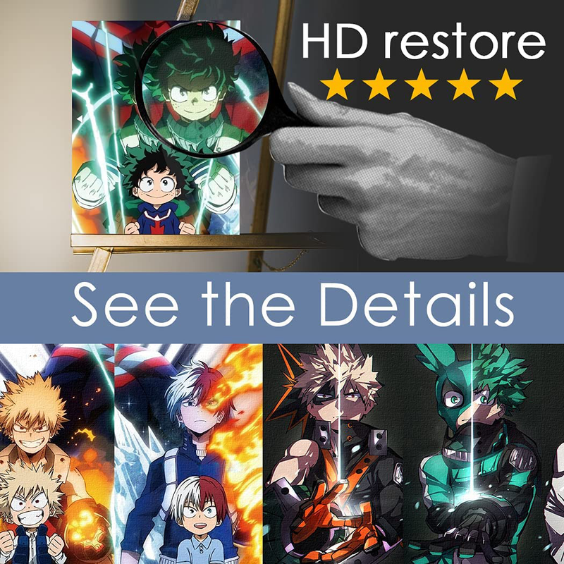 My Hero Academia Poster Anime Print Oil Painting on Canvas Wall Art 16"X20"Inch Set of 6 Pcs,Noframe Home & Garden > Decor > Artwork > Posters, Prints, & Visual Artwork Cosplayrim   