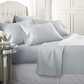 Danjor Linens Queen Size Bed Sheets Set - 1800 Series 6 Piece Bedding Sheet & Pillowcases Sets w/ Deep Pockets - Fade Resistant & Machine Washable - Ice Blue