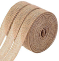 FOLAI 3 Rolls of Natural Burlap Fabric With Beautiful Burlap Ribbon Wedding Event Party And Home Decoration Long 10M Wide 2cm Each Roll