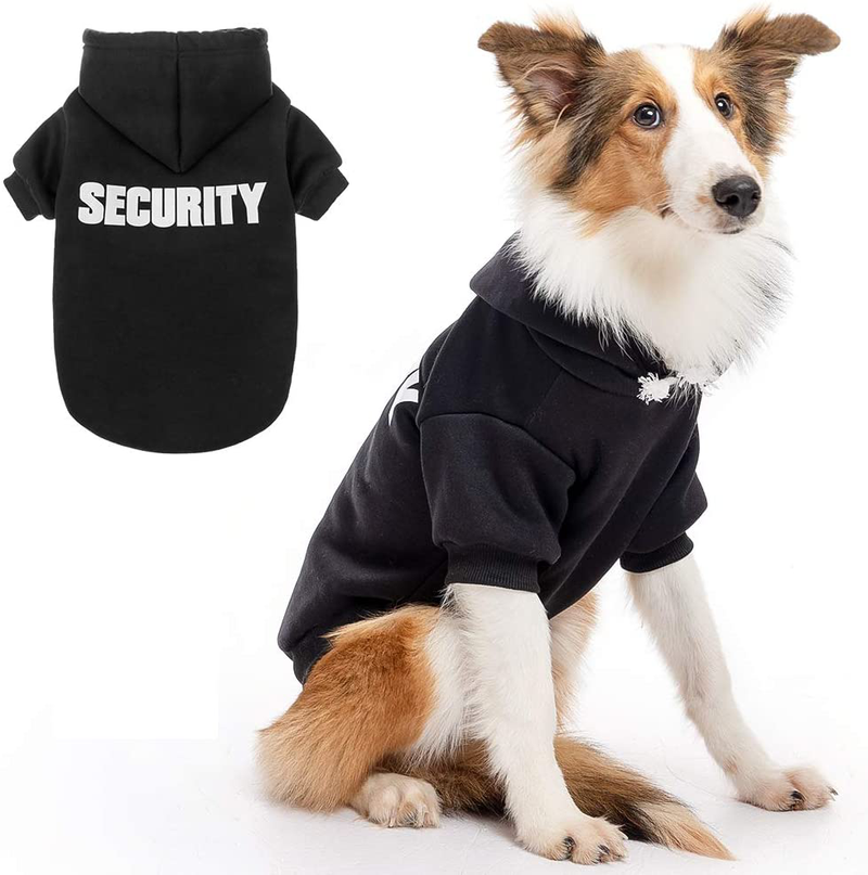 Dog Hoodie Pet Clothes - Security Printed Pet Sweaters with Hat Soft Cotton Coat Winter for Small Medium Large Dogs Cats Animals & Pet Supplies > Pet Supplies > Dog Supplies > Dog Apparel SCENEREAL X-Large  