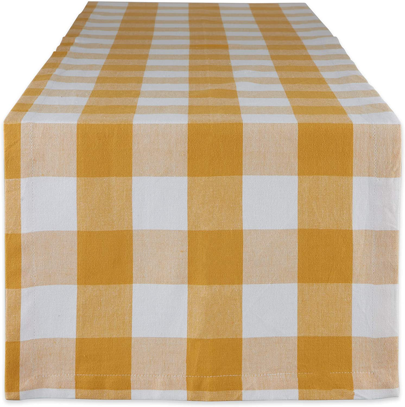 DII Buffalo Check Collection, Classic Farmhouse Table Runner, 14x108", Orange & Black Arts & Entertainment > Party & Celebration > Party Supplies DII Honey Gold Runner 14x108"