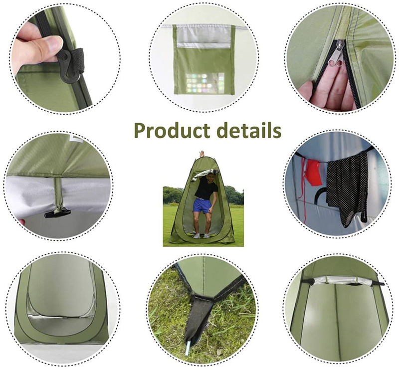 Hikeman Camping Shower Tent – Privacy Tent for Portable Toilet for Shower,Rain Shelter for Camping & Beach Pop up Changing Tent.