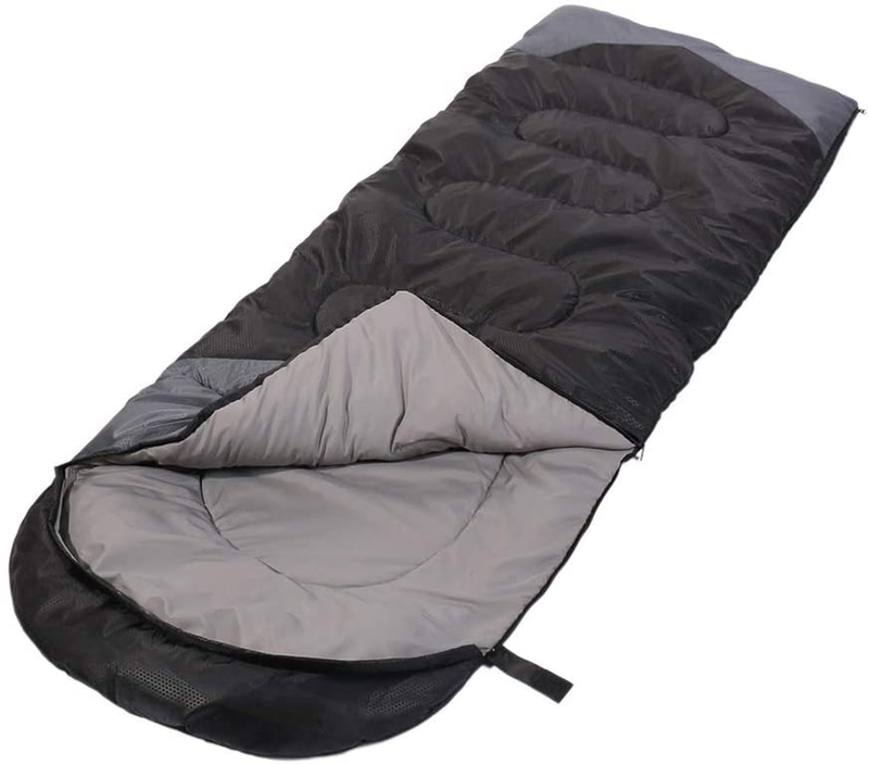 Sleeping Bag 3 Seasons (Summer, Spring, Fall) Warm & Cool Weather - Lightweight,Waterproof Indoor & Outdoor Use for Kids, Teens & Adults for Hiking and Camping Sporting Goods > Outdoor Recreation > Camping & Hiking > Sleeping Bags SWTMERRY Dark Single 