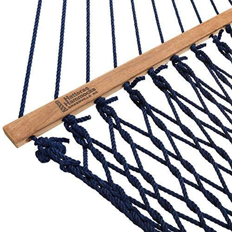 Hatteras Hammocks Deluxe Duracord Rope Hammock with Free Extension Chains & Tree Hooks, Handcrafted in The USA, Accommodates 2 People, 450 LB Weight Capacity, 13 ft. x 60 in. Home & Garden > Lawn & Garden > Outdoor Living > Hammocks Hatteras Hammocks   