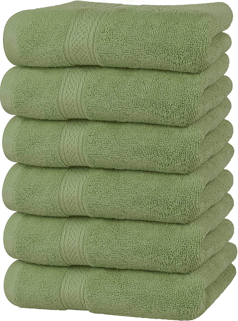Utopia Towels Premium Grey Hand Towels - 100% Combed Ring Spun Cotton, Ultra Soft and Highly Absorbent, 600 GSM Extra Large Hand Towels 16 x 28 inches, Hotel & Spa Quality Hand Towels (6-Pack) Home & Garden > Linens & Bedding > Towels Utopia Towels Sage Green  