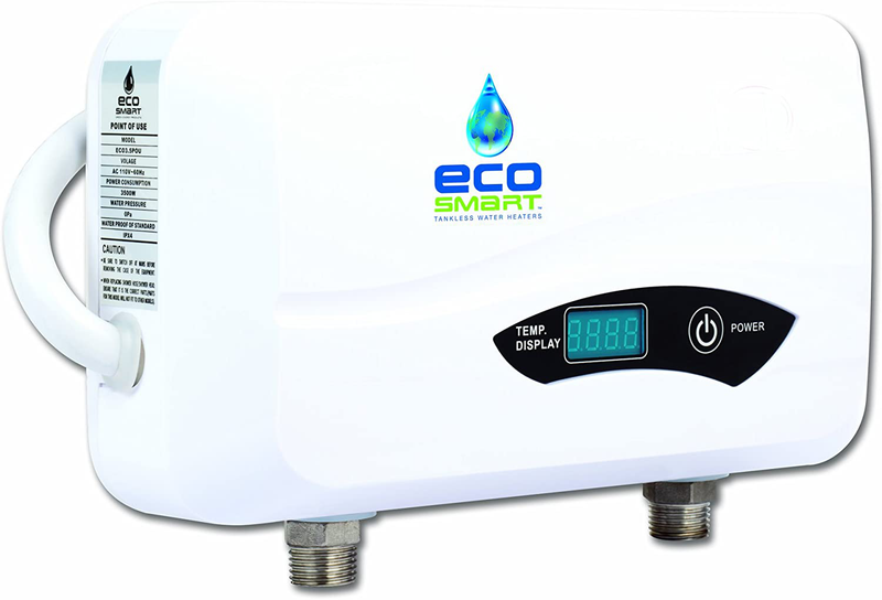 Ecosmart POU 3.5 Point of Use Electric Tankless Water Heater, 3.5Kw@120-Volt, 7” X 11” X 3” Sporting Goods > Outdoor Recreation > Camping & Hiking > Portable Toilets & ShowersSporting Goods > Outdoor Recreation > Camping & Hiking > Portable Toilets & Showers EcoSmart   
