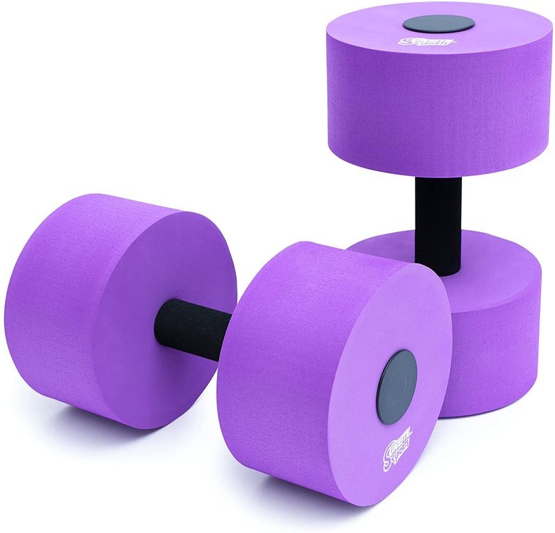 Sunlite Sports High-Density EVA-Foam Dumbbell Set, Water Weight, Soft Padded, Water Aerobics, Aqua Therapy, Pool Fitness, Water Exercise Sporting Goods > Outdoor Recreation > Boating & Water Sports > Swimming Sunlite Sports Purple Medium  