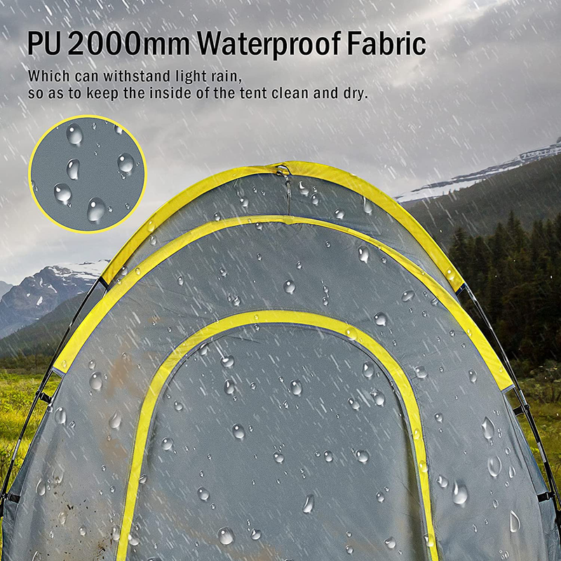 Portable Waterproof Truck Tent PU2000 Mm, 6.8' X 5.4' X 5.5' / 8.4' X 5.6' X 5.6' Full Size Truck Tent Camping Hiking Outdoor Oxford Waterproof Pickup Truck Tent Can Sleep 2 People, Easy to Install