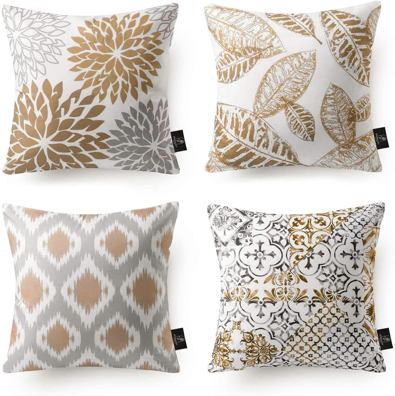 Phantoscope Set of 4 New Living Series Coffee Color Decorative Throw Pillow Case Cushion Cover 18 X 18 Inches 45 X 45 Cm Home & Garden > Decor > Chair & Sofa Cushions Phantoscope Coffee 18" x 18", Pack of 4 