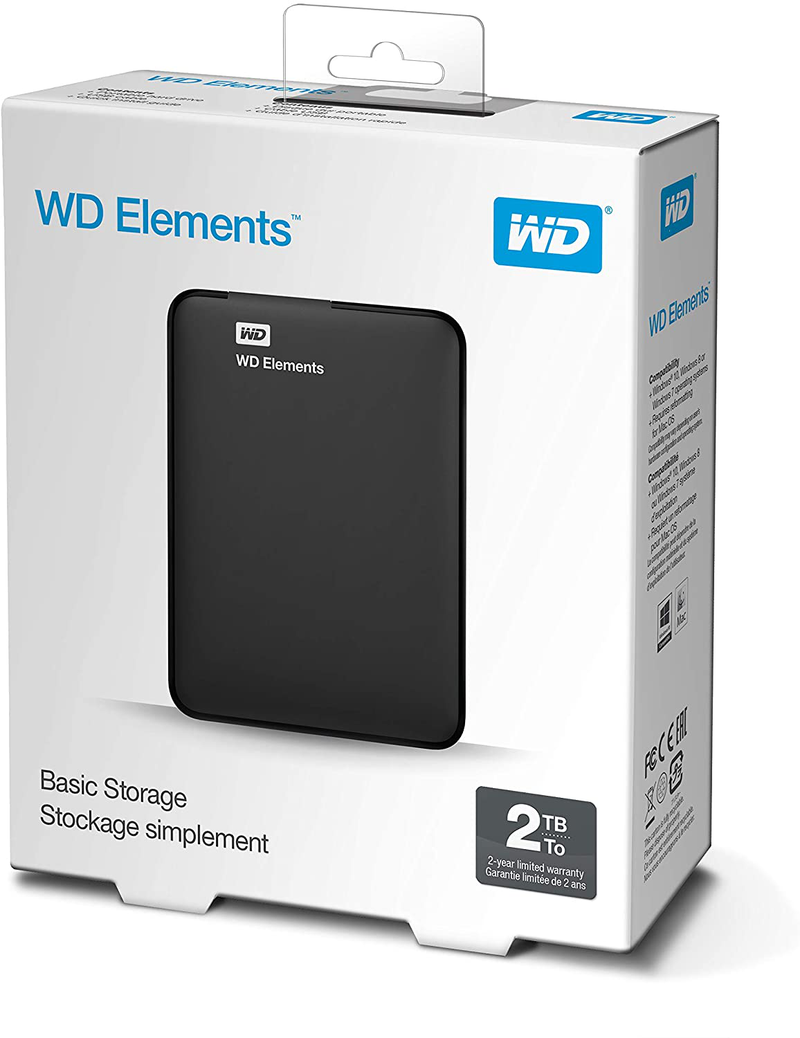 WD 2TB Elements Portable External Hard Drive HDD, USB 3.0, Compatible with PC, Mac, PS4 & Xbox - WDBU6Y0020BBK-WESN Electronics > Electronics Accessories > Computer Components > Storage Devices > Hard Drives Western Digital   