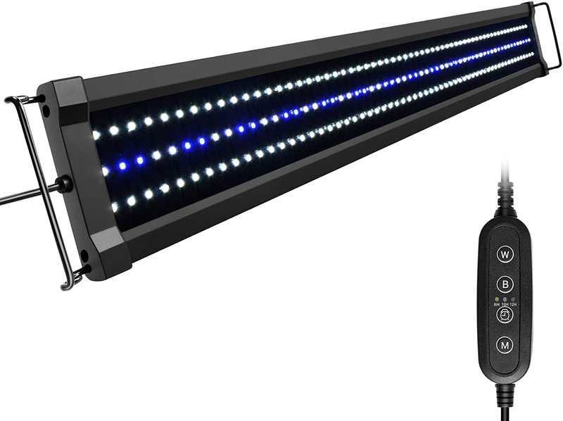 NICREW ClassicLED Gen 2 Aquarium Light, Dimmable LED Fish Tank Light with 2-Channel Control, White and Blue LEDs, High Output, Size 18 to 24 Inch, 15 Watts Animals & Pet Supplies > Pet Supplies > Fish Supplies > Aquarium Lighting NICREW 36 - 48 in  