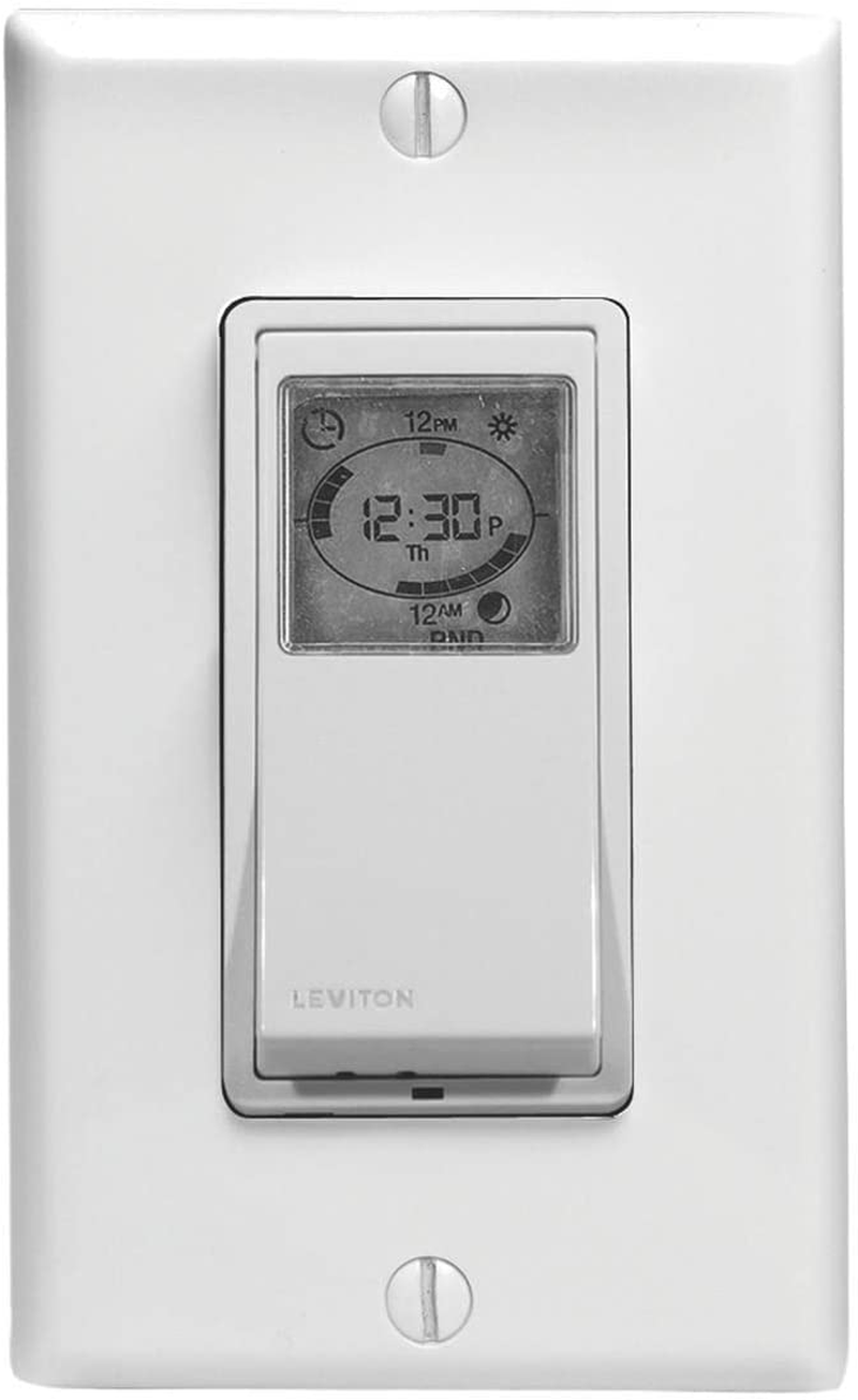 Leviton VPT24-1PZ Vizia 24-Hour Programmable Indoor Timer with Astronomical Clock