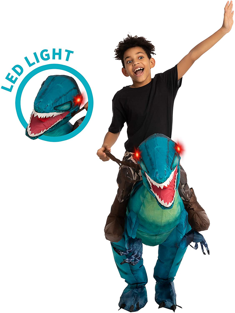 Spooktacular Creations Inflatable Halloween Costume Ride A Raptor Inflatable Costume with LED Light Eyes - Child Unisex Apparel & Accessories > Costumes & Accessories > Costumes Spooktacular Creations   