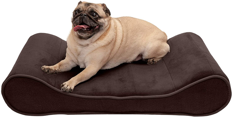 Furhaven Orthopedic, Cooling Gel, and Memory Foam Pet Beds for Small, Medium, and Large Dogs - Ergonomic Contour Luxe Lounger Dog Bed Mattress and More Animals & Pet Supplies > Pet Supplies > Dog Supplies > Dog Beds Furhaven Pet Products, Inc Microvelvet Espresso Contour Bed (Memory Foam) Medium (Pack of 1)