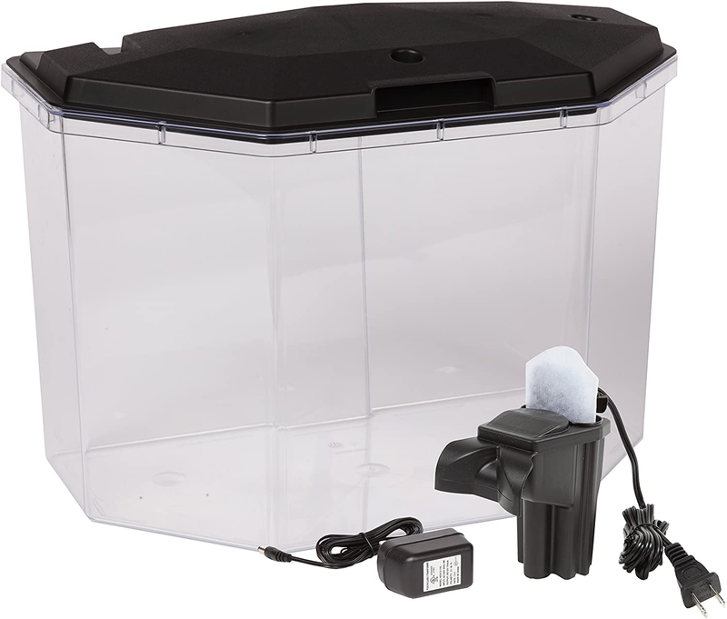 Koller Products 6.5-Gallon Aquarium Kit with Power Filter and LED Lighting, (AP650)
