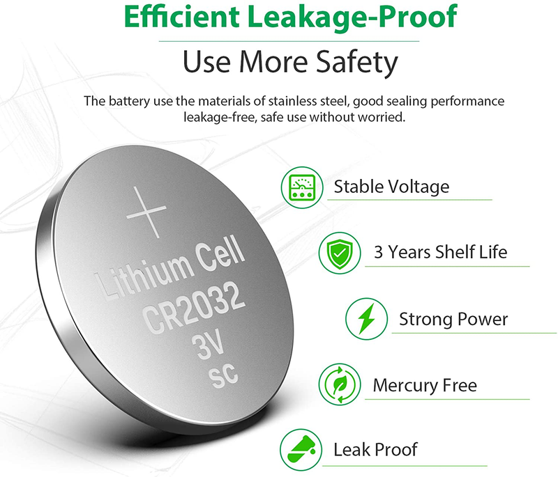 LiCB CR2032 3V Lithium Battery(10-Pack) Electronics > Electronics Accessories > Power > Batteries LiCB   