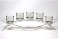 Seraphic Tealight Candle Holder for Home Decor Coffee, Kitchen, Dining Table Centerpieces, Black, Clear Chunky 5 Cups Home & Garden > Decor > Home Fragrance Accessories > Candle Holders Seraphic White 1 