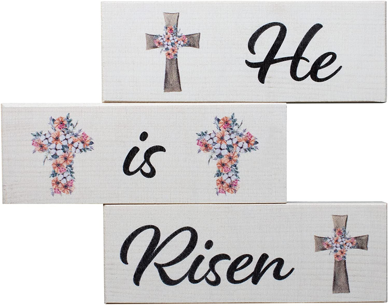 He Is Risen Easter Decor Home & Garden > Decor > Seasonal & Holiday Decorations JennyGems   