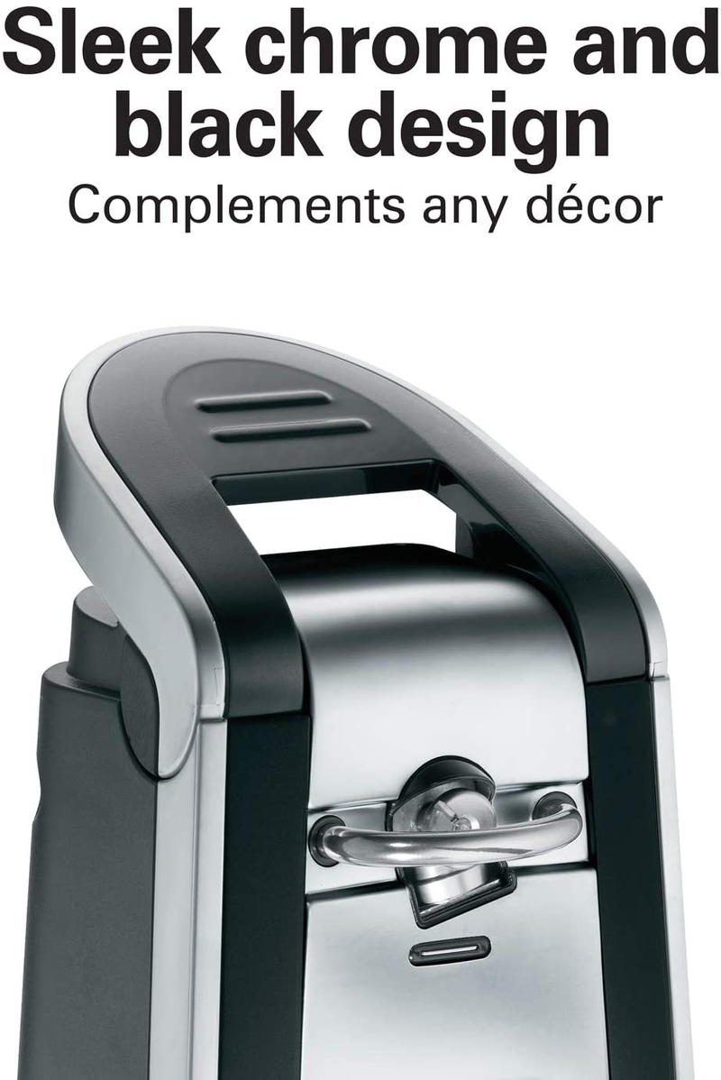Hamilton Beach Smooth Touch Electric Automatic Can Opener with Easy Push Down Lever, Use With All Standard-Size and Pop-Top Lids, Stainless Steel Kitchen Scissors, Black and Chrome (76607) Home & Garden > Kitchen & Dining > Kitchen Tools & Utensils > Kitchen Knives Hamilton Beach   