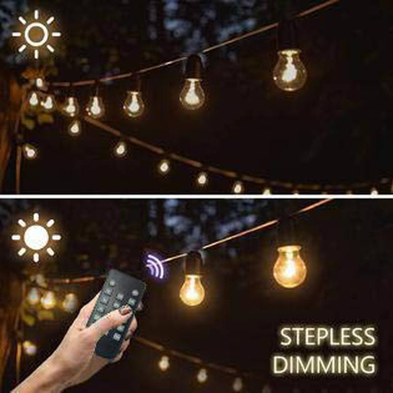 SUNTHIN 240W Outdoor Dimmer for String Lights, Wireless Outdoor Lights Dimmer with IP65 Waterproof, Timer Switch, Memory Function, Brightness Dimming for Led or Incandescent String Lights