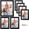 Giftgarden 10 Pcs Multi Picture Photo Frames Set for Multiple Size Photograph, Two 8x10, Four 4x6, Four 5x7, Black