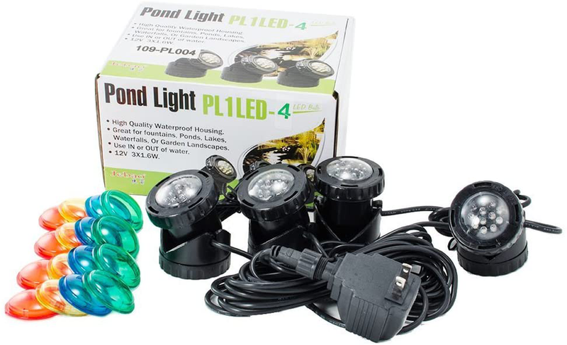 Jebao 4 LED Super Bright Outdoor Underwater Pond Fountain Spot Light Kits 4 Color Lens Home & Garden > Pool & Spa > Pool & Spa Accessories Jebao Default Title  