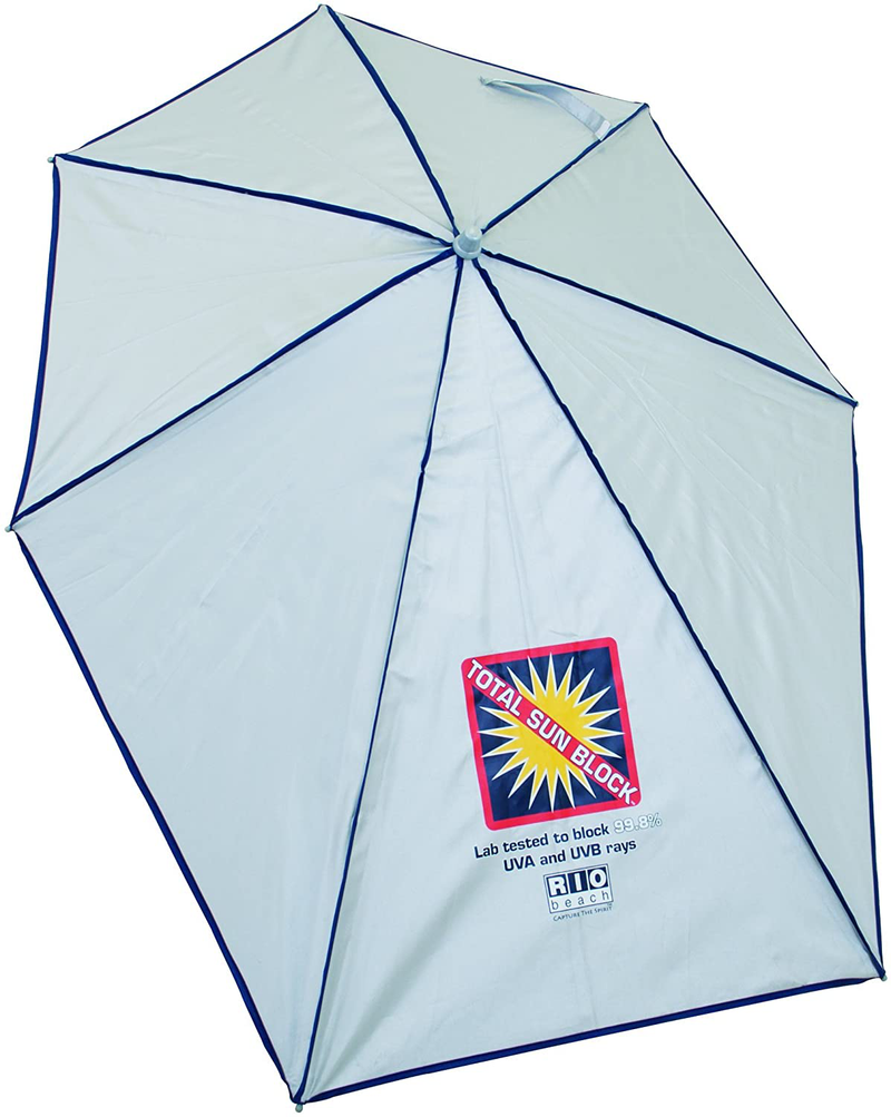 Rio Beach Total Sun Block My Shade Clamp-On Umbrella for Camp, Beach, or Lounge Chairs, 1 EA,Silver