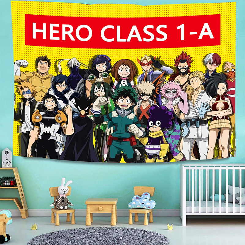 Timimo Anime Poster My Hero Academia-My Hero Academia Tapestry-Anime Tapestry-My Hero Academia Paintings-Can Be In The Living Room, Bedroom, 59 X 80 Inches, Posters And Anime Fans Favorite (Hero Academia Anime Tapestry, 60 x 80in)  Timimo   