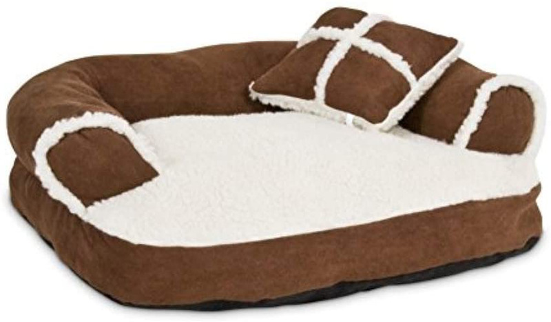Petmate Aspen Pet Sofa Bed with Pillow for Comfort and Support - One Size - Assorted Colors Animals & Pet Supplies > Pet Supplies > Cat Supplies > Cat Beds Petmate   