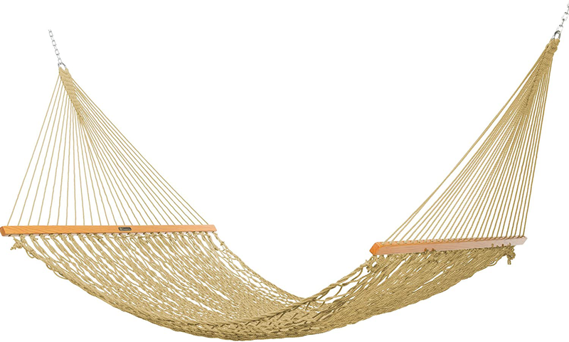 Original Pawleys Island 15DCOT Presidential Oatmeal Duracord Rope Hammock w/ Extension Chains & Tree Hooks, Handcrafted in The USA, Accommodates 2 People, 450 LB Weight Capacity, 13 ft. x 65 in. Home & Garden > Lawn & Garden > Outdoor Living > Hammocks Original Pawleys Island Tan  