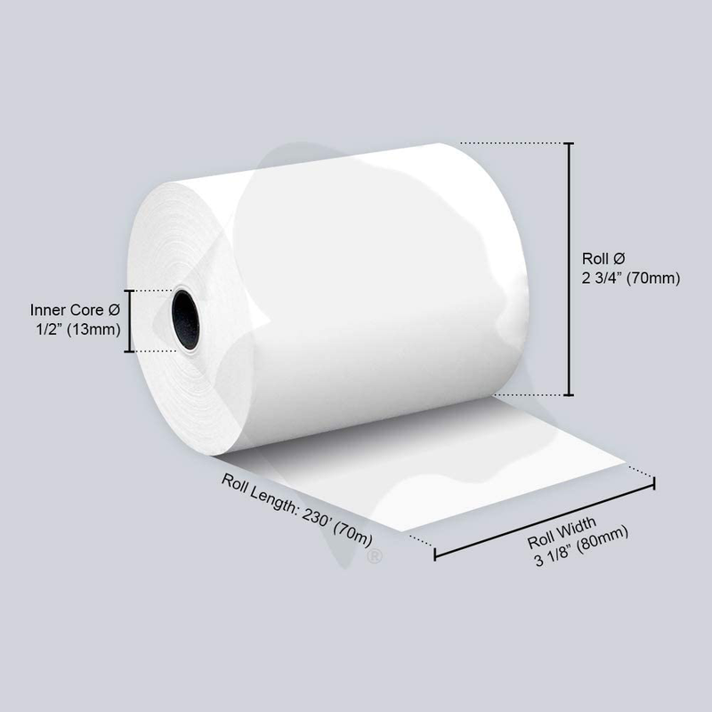 Gorilla Supply Thermal Receipt Paper Rolls 3 1/8 x 230 10 Rolls