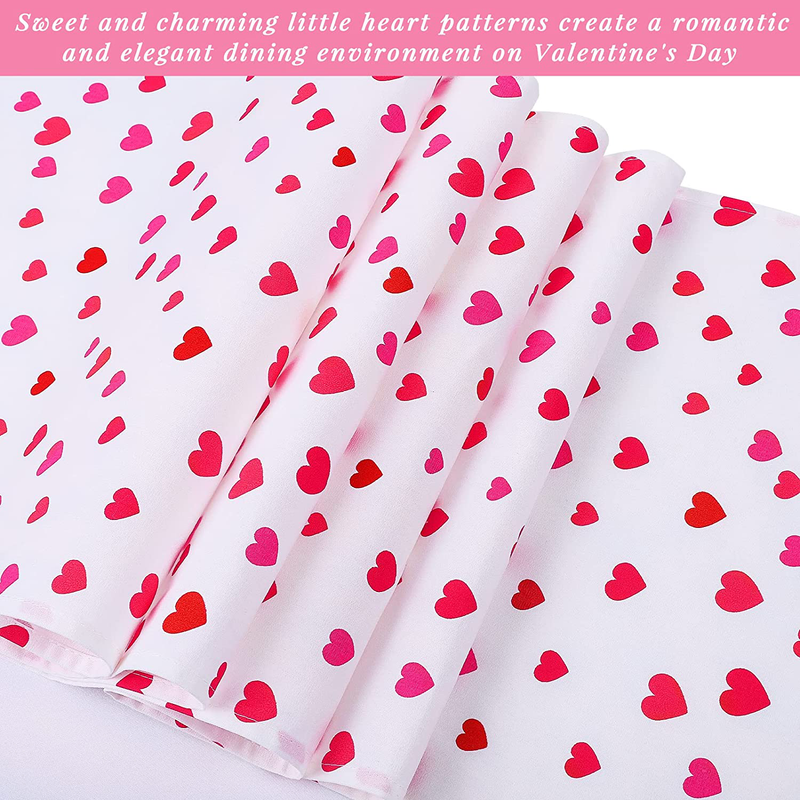 Ruisita Valentines Day Table Runner 14 X 72 Inches Polycotton Little Hearts Valentines Tablecloth for Valentines Day Table Decor and Valentines Party Supplies Home & Garden > Decor > Seasonal & Holiday Decorations Ruisita   