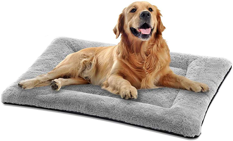 SIWA MARY Dog Bed Mat Soft Crate Pad Washable Anti-Slip Mattress for Large Medium Small Dogs and Cats Kennel Pad Animals & Pet Supplies > Pet Supplies > Dog Supplies > Dog Beds SIWA MARY Grey 40'' x 27'' 