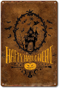 Halloween Metal Signs, Trick or Treat Vintage Iron Painting Metal Wall Art , Easy to Mount Tin Signs for Halloween Decor Arts & Entertainment > Party & Celebration > Party Supplies TONYOPT Halloween-10  