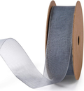 LaRibbons 1 Inch Sheer Organza Ribbon - 25 Yards for Gift Wrappping, Bouquet Wrapping, Decoration, Craft - Rose Arts & Entertainment > Hobbies & Creative Arts > Arts & Crafts > Art & Crafting Materials > Embellishments & Trims > Ribbons & Trim LaRibbons Grey 1 inch x 25 Yards 