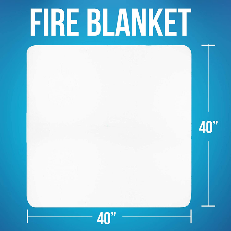 JJ CARE Fire Blanket for Home 40"x40" + 2 Hooks & 2 Gloves, Fire Suppression Blanket, Emergency Fire Blanket for People, Fire Blanket Kitchen, Emergency Use - White Home & Garden > Flood, Fire & Gas Safety JJ CARE   