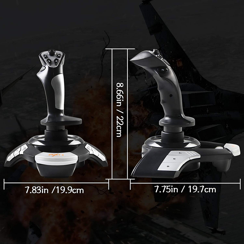 PC Flight Stick, PXN-F16 Flight Joystick for 12 Programmable Buttons, Vibration Function and Throttle Control, Suitable for PC Windows (XP/7/8/10/VISTA). Electronics > Electronics Accessories > Computer Components > Input Devices > Game Controllers > Joystick Controllers PXN   