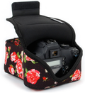 USA GEAR DSLR SLR Camera Sleeve Case (Black) with Neoprene Protection, Holster Belt Loop and Accessory Storage - Compatible With Nikon D3400, Canon EOS Rebel SL2, Pentax K-70 and Many More Cameras & Optics > Camera & Optic Accessories > Camera Parts & Accessories > Camera Bags & Cases USA Gear Floral  