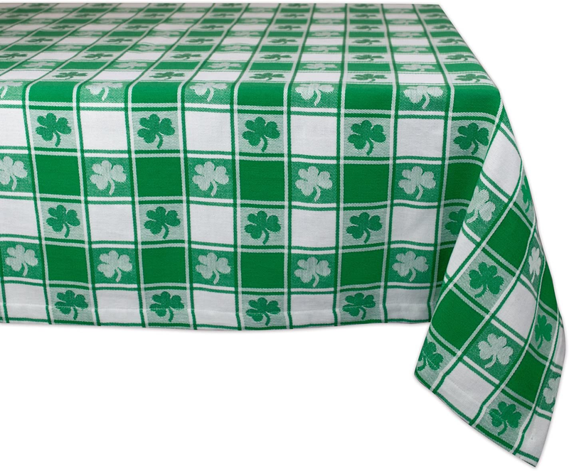 DII St. Patrick'S Day Collection Tabletop, Table Runner, 14X74", Shamrock Arts & Entertainment > Party & Celebration > Party Supplies DII Shamrock Check Tablecloth, 60x84" 