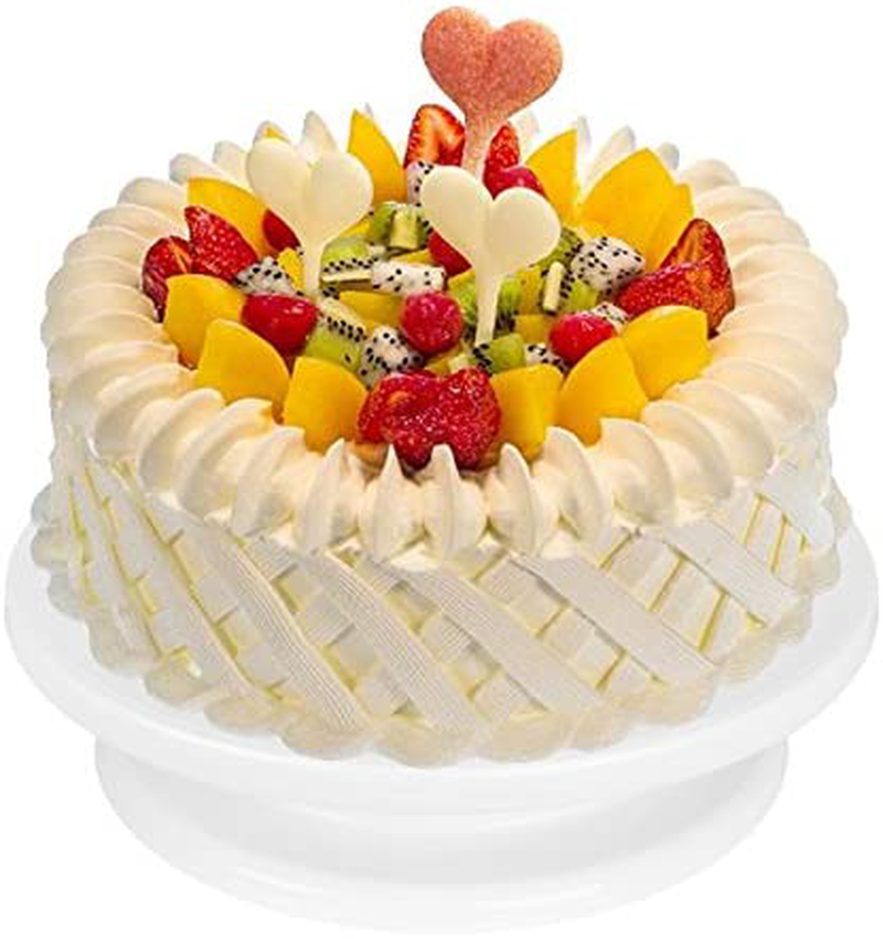 Kootek 11 Inch Rotating Cake Turntable with 2 Icing Spatula and 3 Icing Smoother, Revolving Cake Stand White Baking Cake Decorating Supplies Home & Garden > Kitchen & Dining > Kitchen Tools & Utensils > Cake Decorating Supplies Kootek   