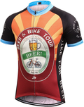 MR Strgao Men's Cycling Jersey Bike Short Sleeve Shirt Sporting Goods > Outdoor Recreation > Cycling > Cycling Apparel & Accessories Mengliya Orange Large 