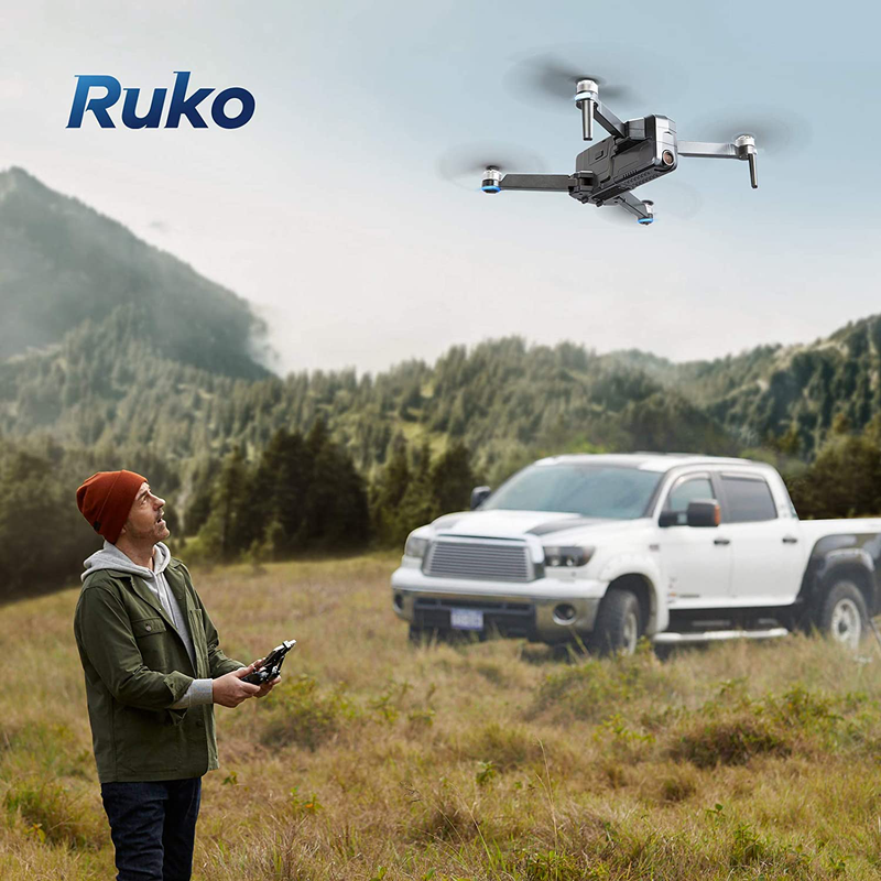 Ruko F11 Pro Drones with Camera for Adults 4K UHD Camera Live Video 30 Mins Flight Time with GPS Return Home Brushless Motor-Black（1 Extra Battery + Carrying Case） Cameras & Optics > Cameras > Film Cameras Ruko   