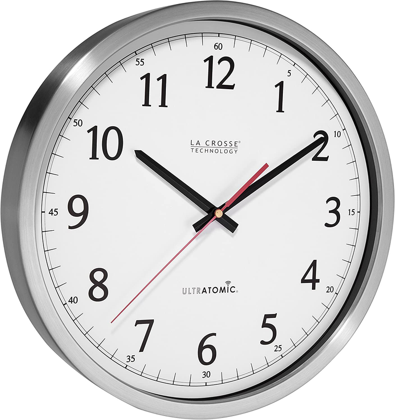 La Crosse Technology 404-1235UA-SS 14 Inch UltrAtomic Analog Stainless Steel Wall Clock Home & Garden > Decor > Clocks > Wall Clocks La Crosse Technology, Ltd.   