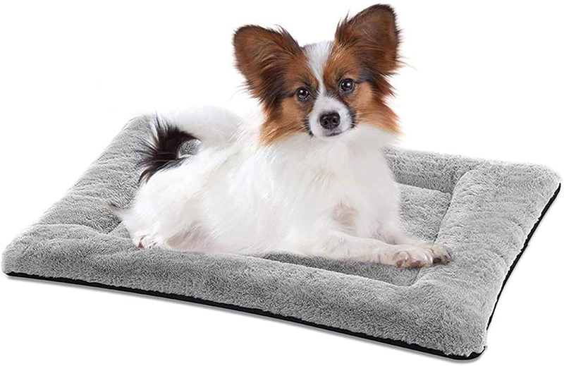 SIWA MARY Dog Bed Mat Soft Crate Pad Washable Anti-Slip Mattress for Large Medium Small Dogs and Cats Kennel Pad Animals & Pet Supplies > Pet Supplies > Dog Supplies > Dog Beds SIWA MARY Grey 23'' x 18'' 