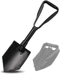 REDCAMP Military Folding Camping Shovel，High Carbon Steel Entrenching Tool Tri-Fold Handle Shovel with Cover Sporting Goods > Outdoor Recreation > Camping & Hiking > Camping Tools REDCAMP Black Heavy duty  