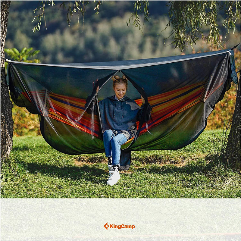 KingCamp Hammock Mosquito Net 12ft Grid Net Lightweight Portable Hammock Netting Fast Easy Set Up Fits All Single/Double Camping Hammocks Perfect Accessory for All Hammocks